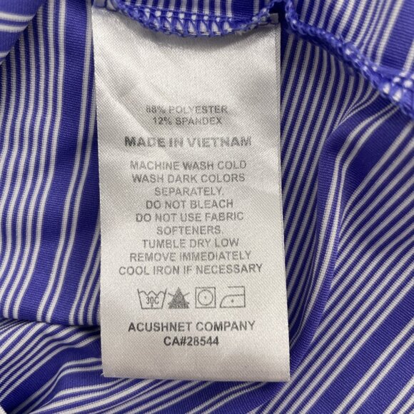 FootJoy Mens XXL Golf Polo Shirt Purple Striped Classic Fit Outdoor Preppy - Picture 4 of 7